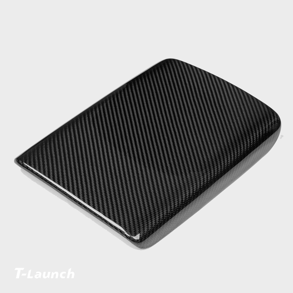 [Real Carbon Fiber] Center Console Armrest Overlay for Model X/S 2021+ - T-Launch