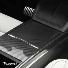 [Real Carbon Fiber] Center Console Cover For Model X 2021+ - T-Launch