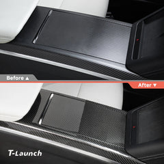[Real Carbon Fiber] Center Console Cover For Model X 2021+ - T-Launch