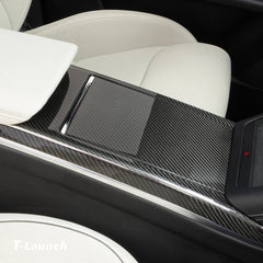 [Real Carbon Fiber] Center Console Cover For Model X 2021+ - T-Launch