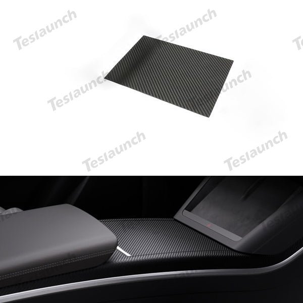 [Real Carbon Fiber] Center Console Cover For Model X 2021+ - T-Launch