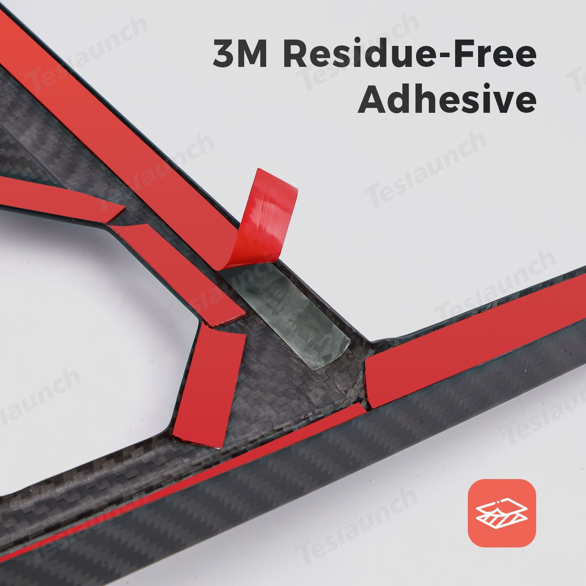 [Real Carbon Fiber] Center Console Cup Holder Panel Trim Cover for Cybertruck - T-Launch