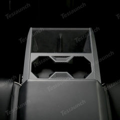 [Real Carbon Fiber] Center Console Cup Holder Panel Trim Cover for Cybertruck - T-Launch