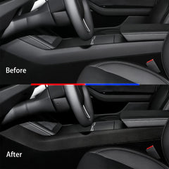 [Real Carbon Fiber] Center Console Side Interior Trim Panel For Tesla 2024+ Model 3 Highland - T-Launch