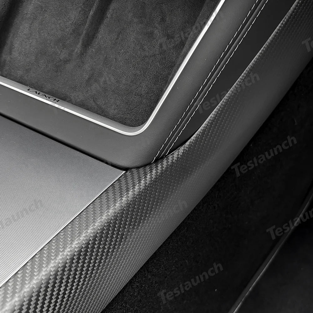 [Real Carbon Fiber] Center Console Side Interior Trim Panel for Tesla Model Y Juniper 2025+ - T-Launch