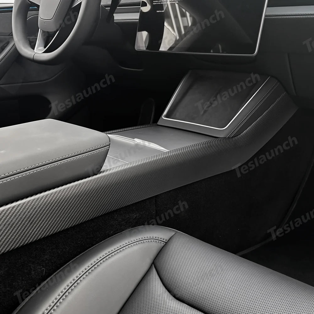 [Real Carbon Fiber] Center Console Side Interior Trim Panel for Tesla Model Y Juniper 2025+ - T-Launch
