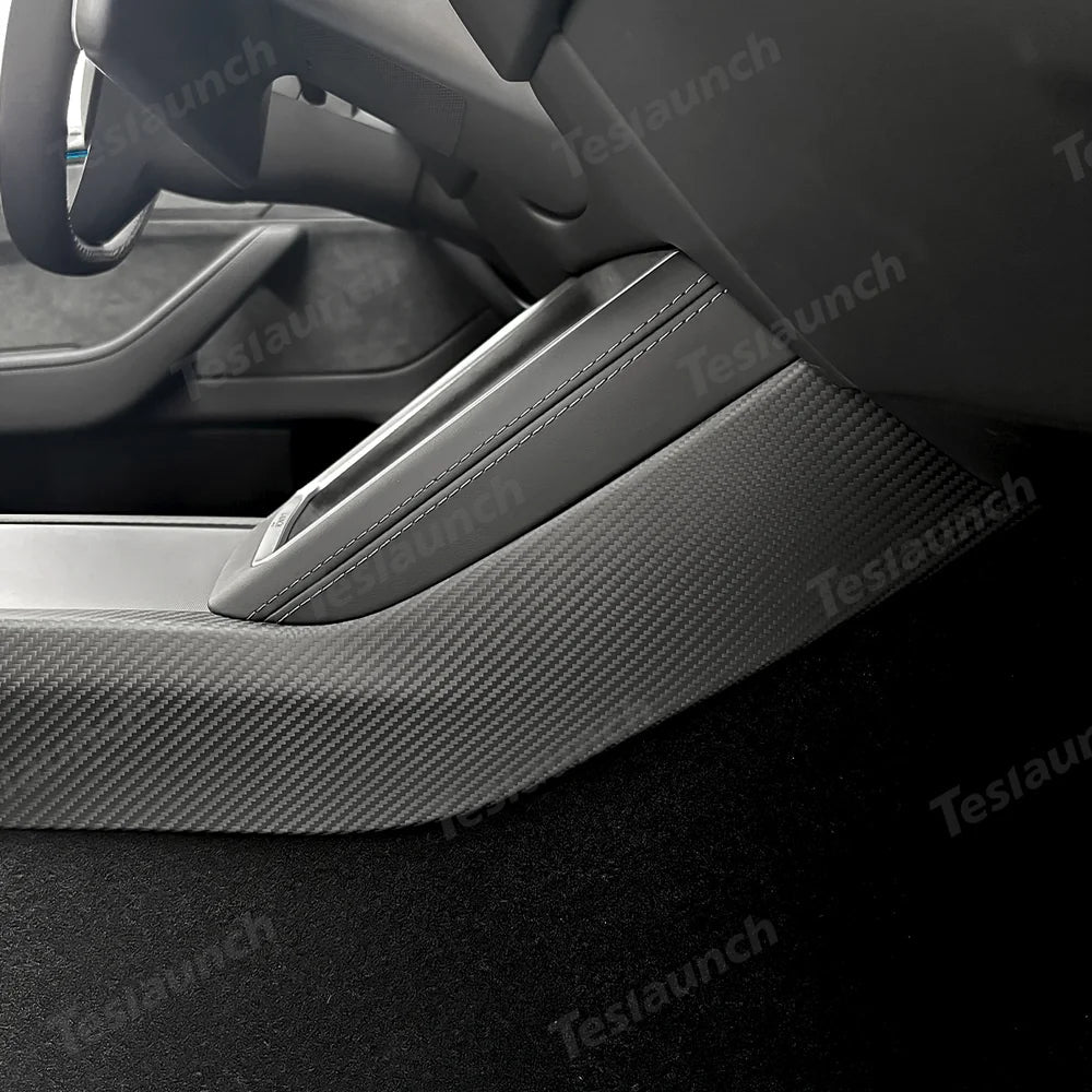 [Real Carbon Fiber] Center Console Side Interior Trim Panel for Tesla Model Y Juniper 2025+ - T-Launch