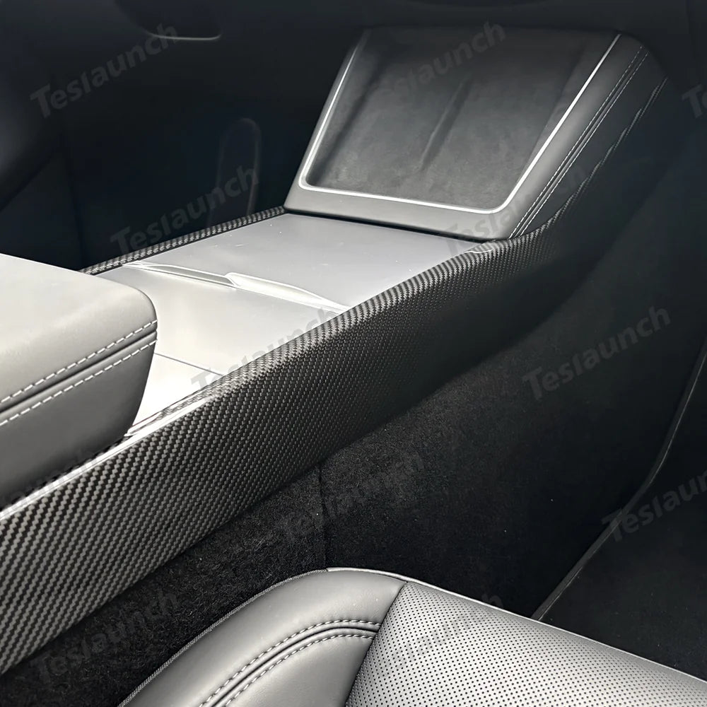 [Real Carbon Fiber] Center Console Side Interior Trim Panel for Tesla Model Y Juniper 2025+ - T-Launch