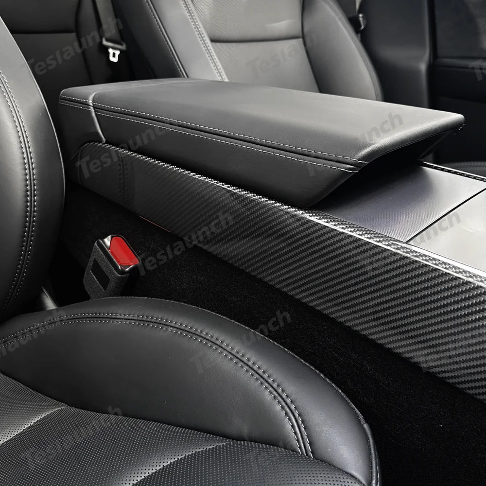[Real Carbon Fiber] Center Console Side Interior Trim Panel for Tesla Model Y Juniper 2025+ - T-Launch
