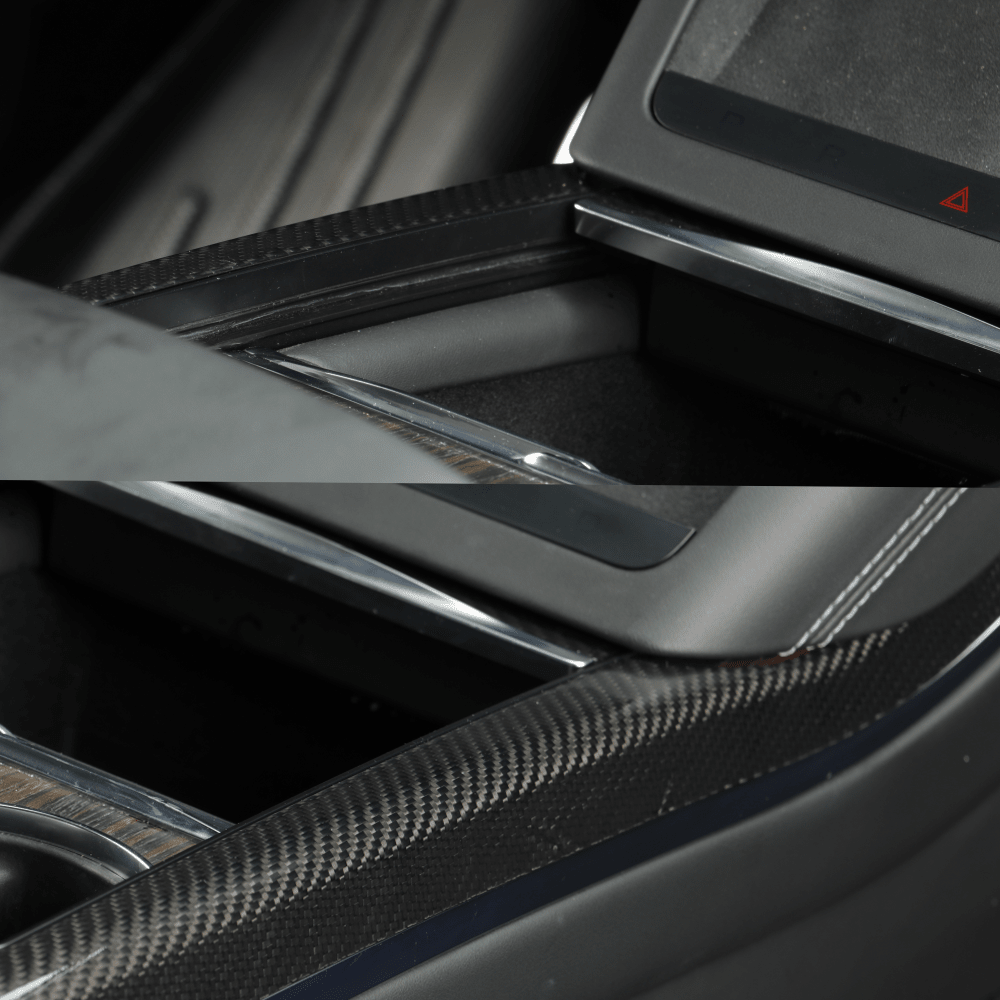 [Real Carbon Fiber] Center Console Side Trim Cover for Model S/X 2022+ - T-Launch