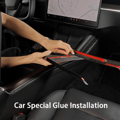[Real Carbon Fiber] Center Console Side Trim Cover for Model S/X 2022+ - T-Launch