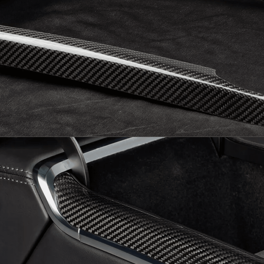 [Real Carbon Fiber] Center Console Side Trim Cover for Model S/X 2022+ - T-Launch