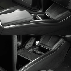 [Real Carbon Fiber] Center Console Side Trim Cover for Model S/X 2022+ - T-Launch