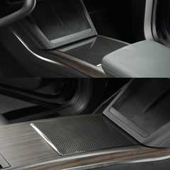 [Real Carbon Fiber] Center Console Trim Cover for Tesla Model S/X 2022+ - T-Launch