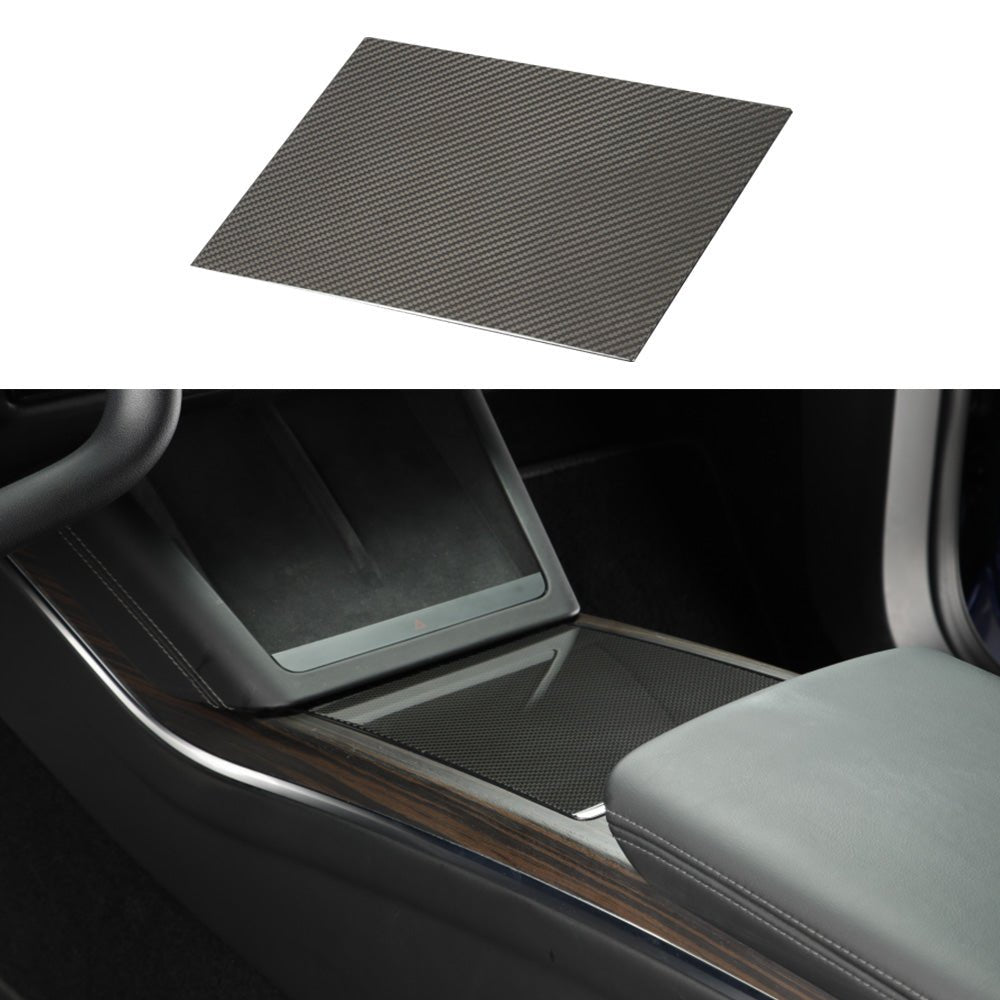 [Real Carbon Fiber] Center Console Trim Cover for Tesla Model S/X 2022+ - T-Launch