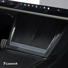 [Real Carbon Fiber] Central Control Charging Frame Cover For Model X 2021+ - T-Launch