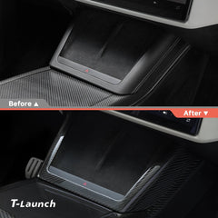 [Real Carbon Fiber] Central Control Charging Frame Cover For Model X 2021+ - T-Launch