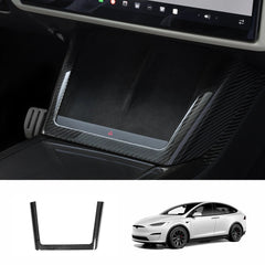 [Real Carbon Fiber] Central Control Charging Frame Cover For Model X 2021+ - T-Launch