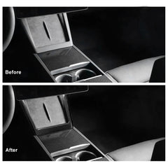 [Real Carbon Fiber] Central Control Charging Frame Cover for Tesla Model 3 Highland Standard 2025+ - T-Launch