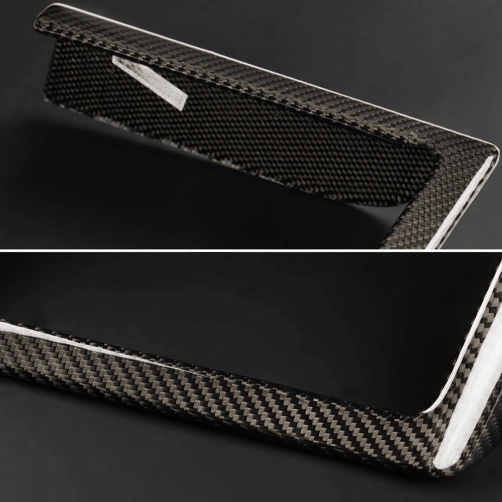[Real Carbon Fiber] Charging Pad Frame Overlay for Tesla Model S/X 2022+ - T-Launch