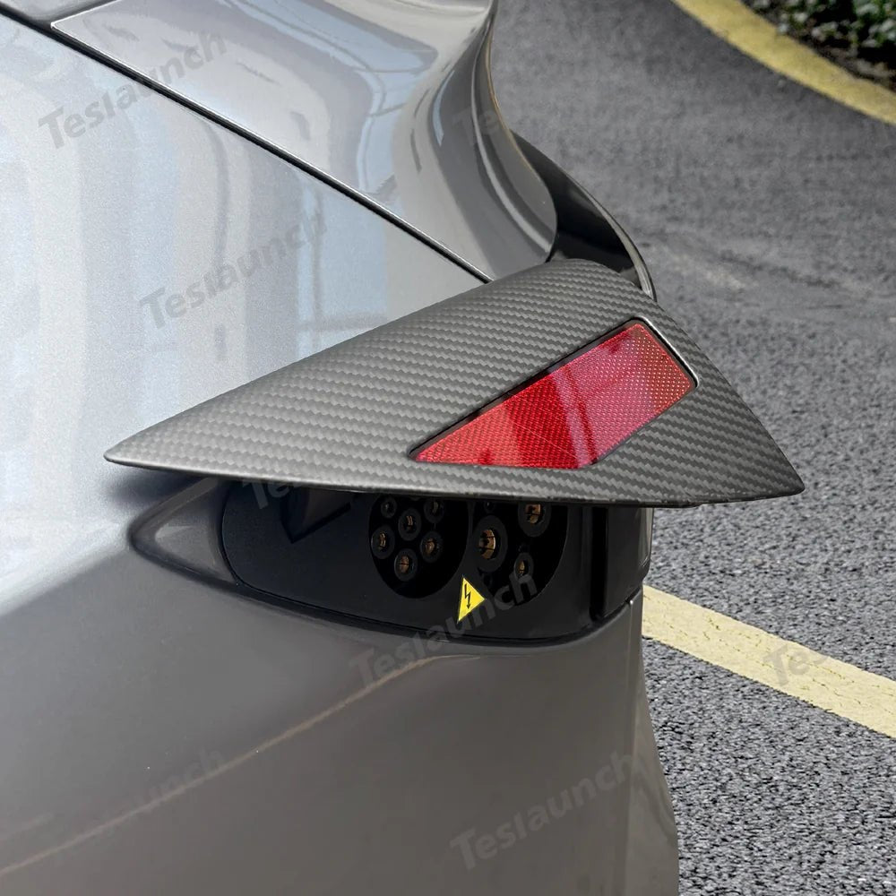 [Real Carbon Fiber] Charging Port Cover for Tesla Model Y Juniper 2025+ - T-Launch