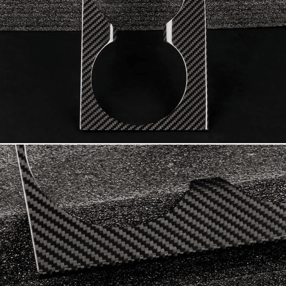 [Real Carbon Fiber] Console Cup Holder Cover for Tesla Model S/X 2022+ - T-Launch
