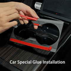[Real Carbon Fiber] Console Cup Holder Cover for Tesla Model S/X 2022+ - T-Launch
