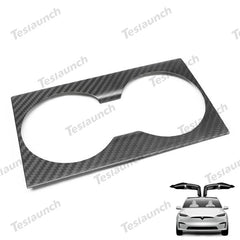 [Real Carbon Fiber] Cup Holder Cover For Model X 2021+ - T-Launch