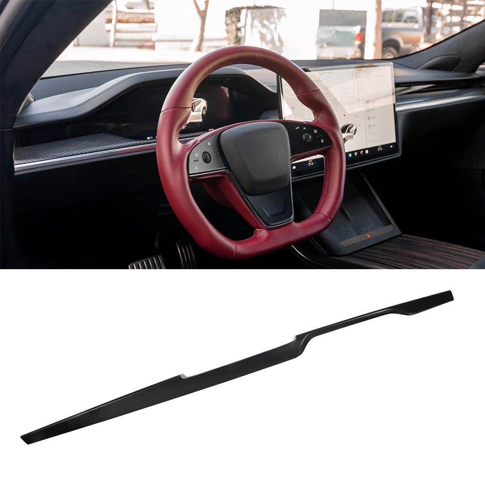 [Real Carbon Fiber] Dashboard Covers for Model S/X 2022+ - T-Launch
