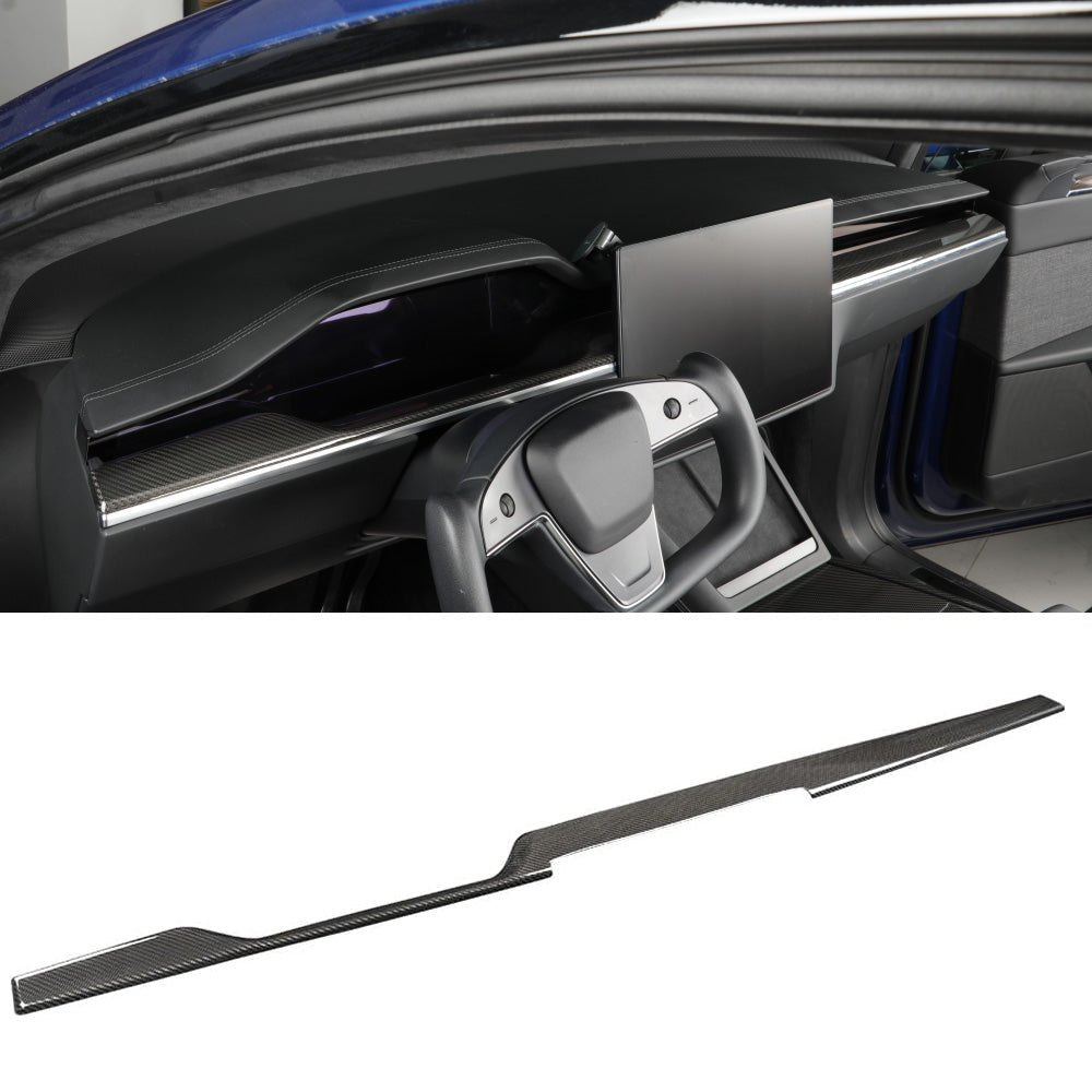 [Real Carbon Fiber] Dashboard Covers for Model S/X 2022+ - T-Launch