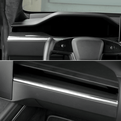 [Real Carbon Fiber] Dashboard Covers for Model S/X 2022+ - T-Launch