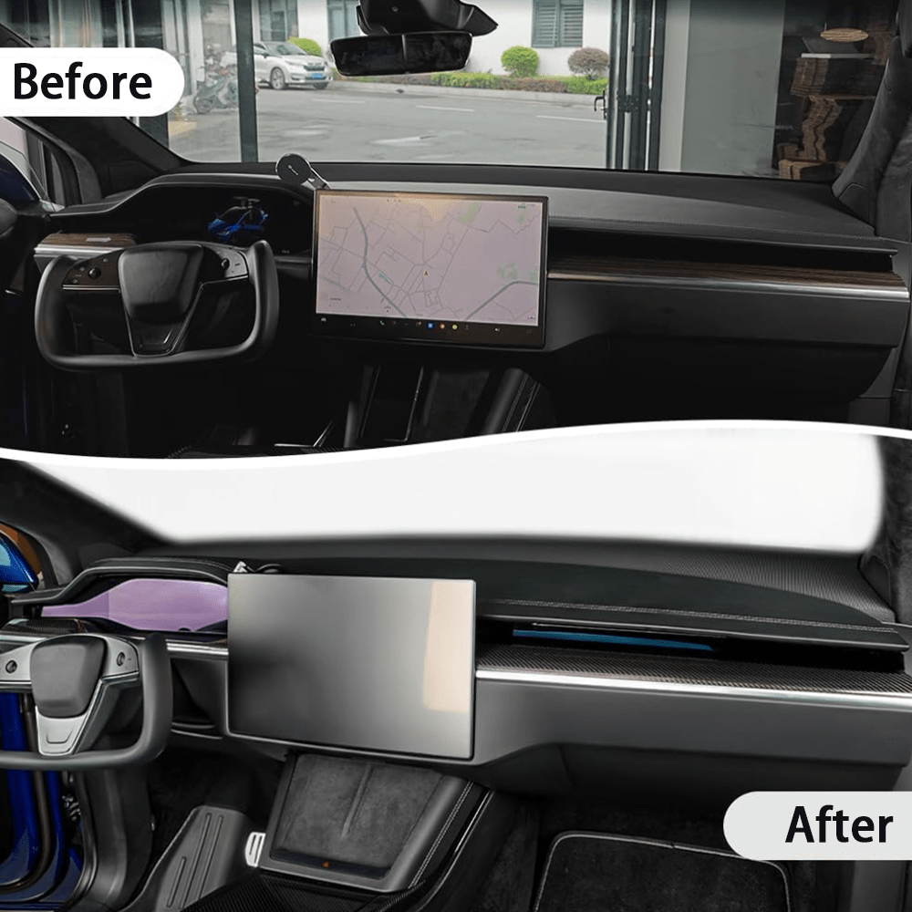 [Real Carbon Fiber] Dashboard Covers for Model S/X 2022+ - T-Launch