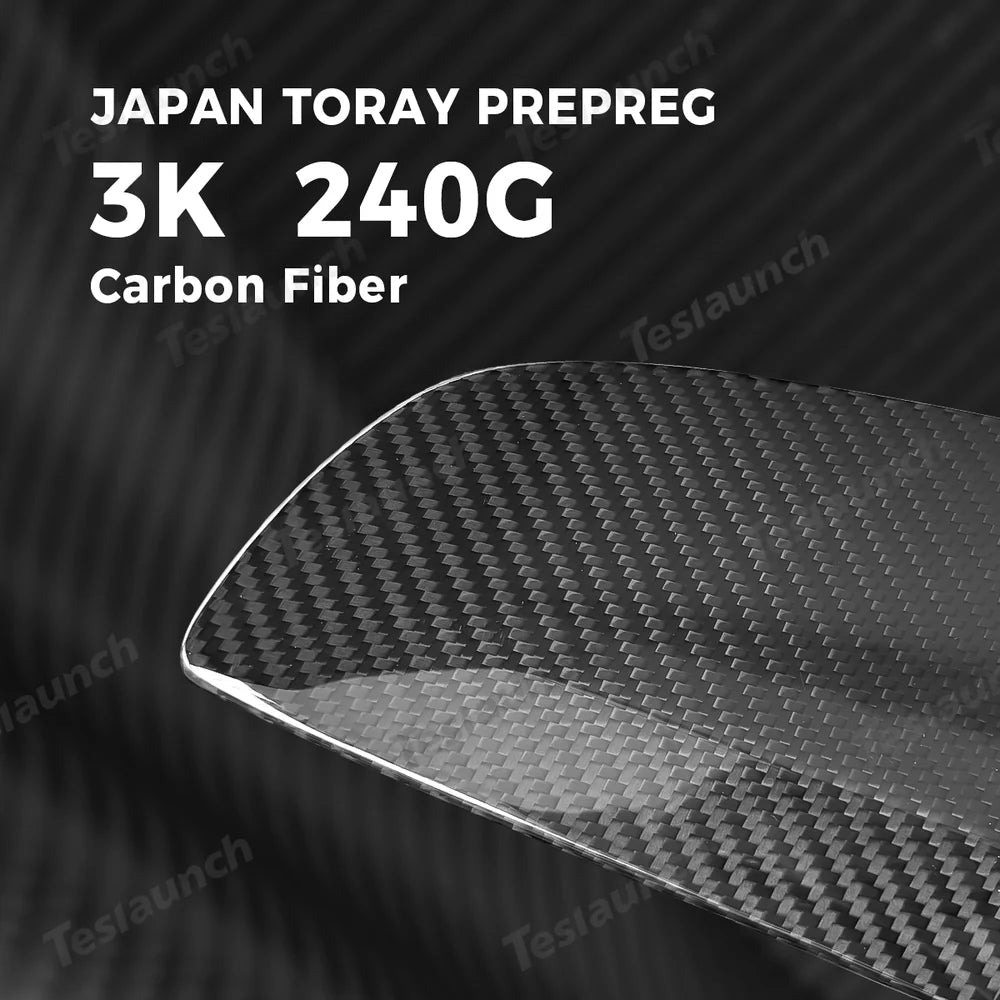 [Real Carbon Fiber] Dashboard Vent Trim for Tesla Model Y Juniper 2025+ - T-Launch