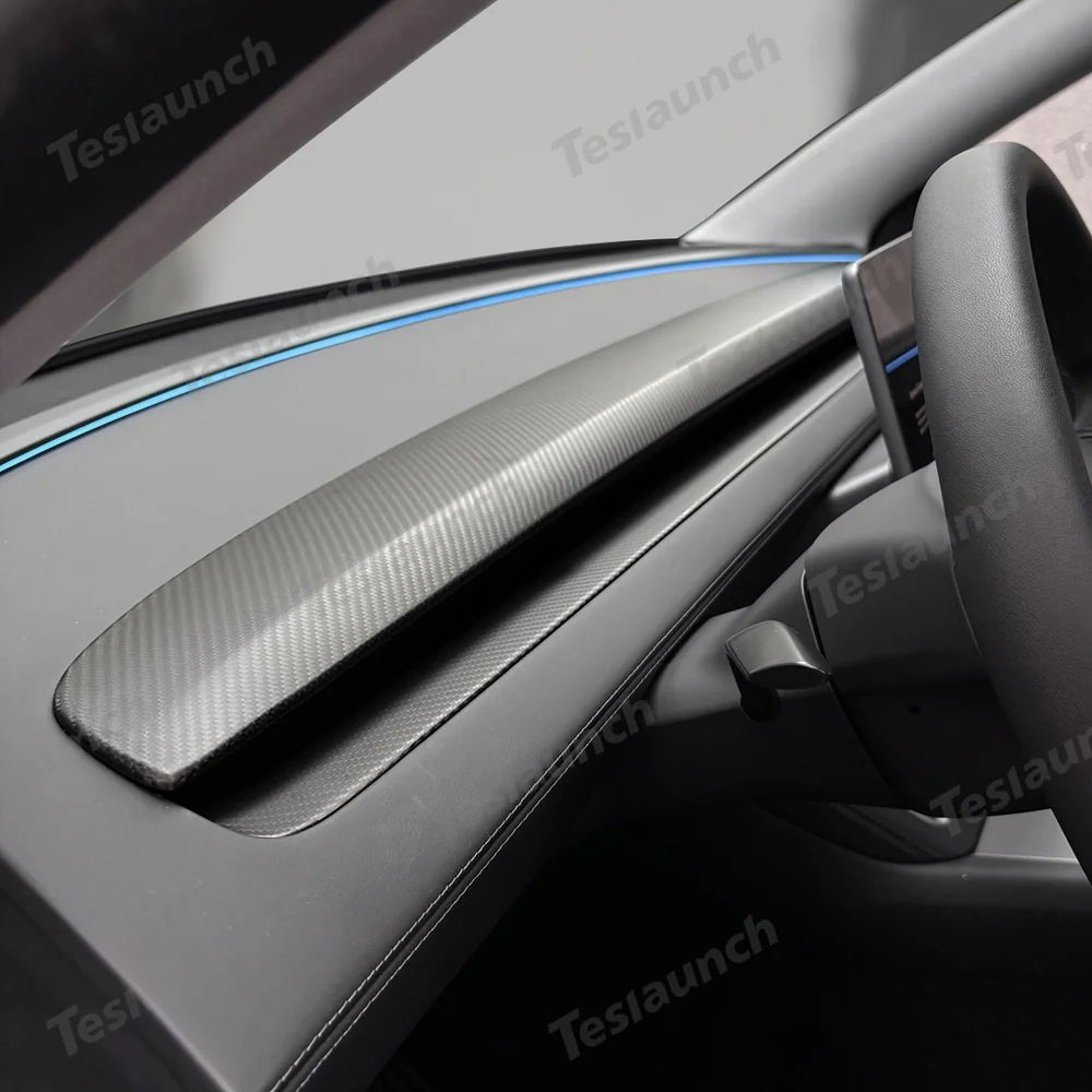 [Real Carbon Fiber] Dashboard Vent Trim for Tesla Model Y Juniper 2025+ - T-Launch