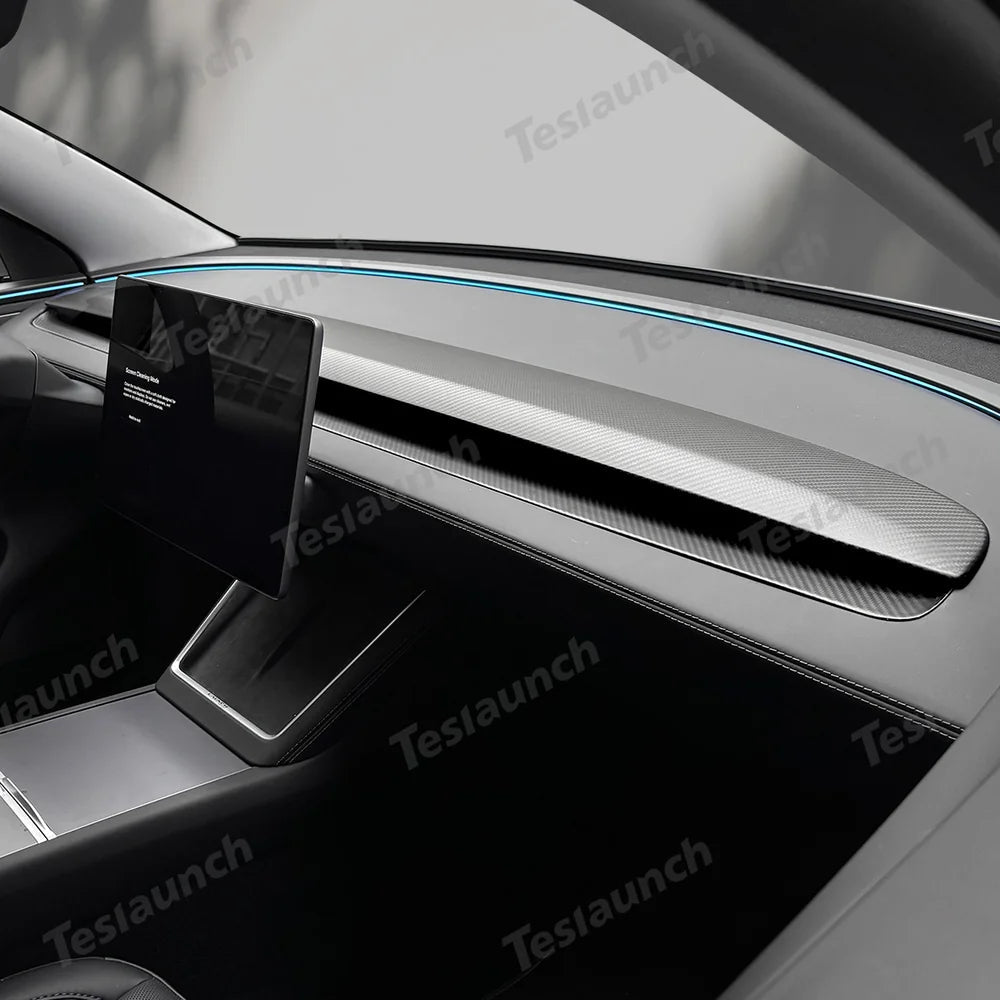 [Real Carbon Fiber] Dashboard Vent Trim for Tesla Model Y Juniper 2025+ - T-Launch