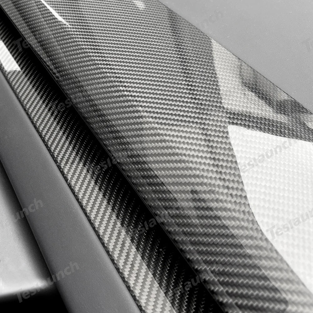[Real Carbon Fiber] Dashboard Vent Trim for Tesla Model Y Juniper 2025+ - T-Launch