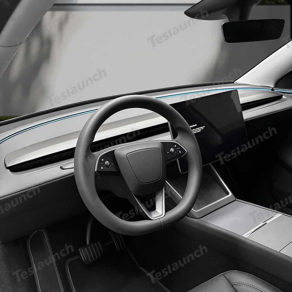 [Real Carbon Fiber] Dashboard Vent Trim for Tesla Model Y Juniper 2025+ - T-Launch