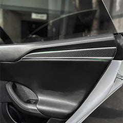 [Real Carbon Fiber] Door Trim Cover For Tesla Model X 2021+ - T-Launch