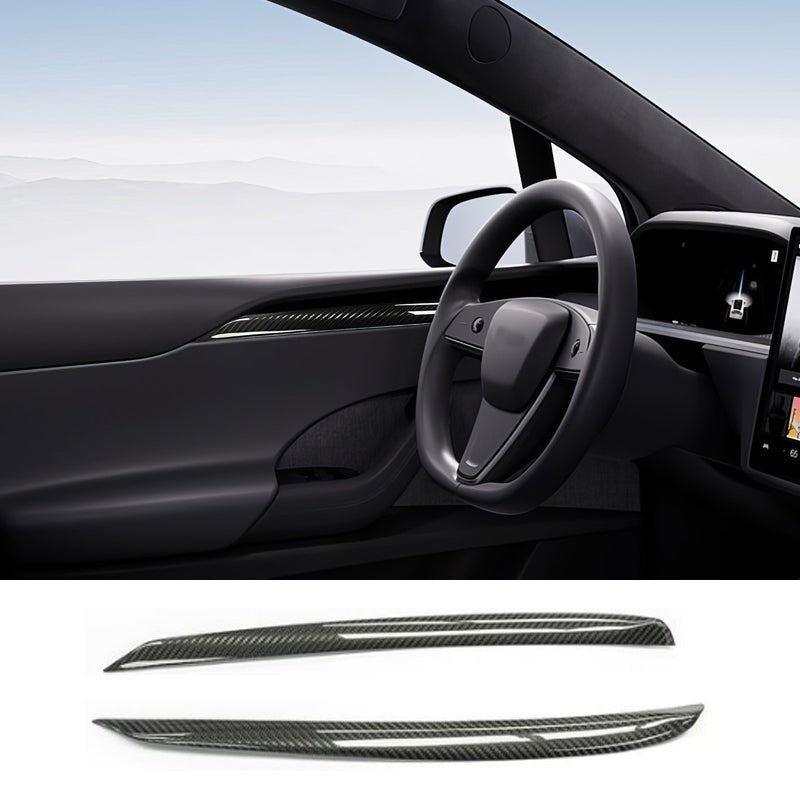 [Real Carbon Fiber] Door Trim Cover For Tesla Model X 2021+ - T-Launch