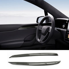 [Real Carbon Fiber] Door Trim Cover For Tesla Model X 2021+ - T-Launch