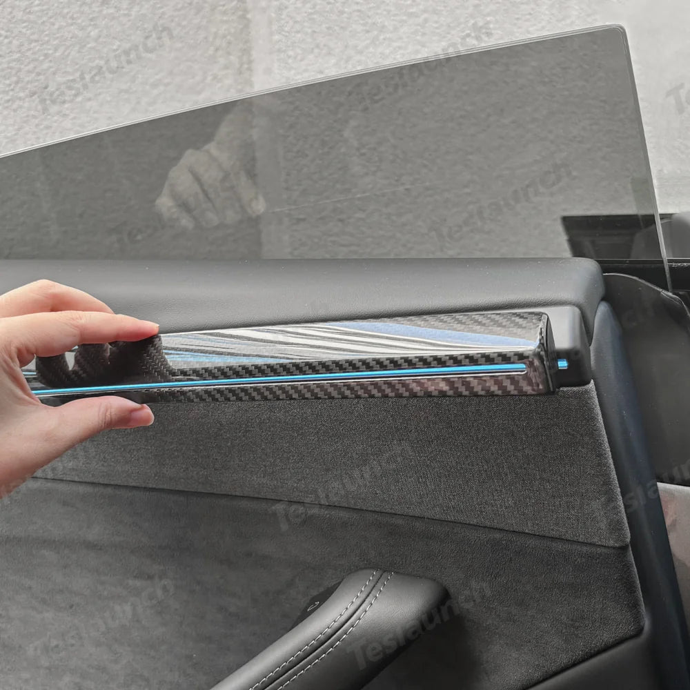 [Real Carbon Fiber] Door Trim Cover for Tesla Model Y Juniper 2025+ (4 Pcs) - T-Launch