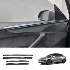 [Real Carbon Fiber] Door Trim Cover for Tesla Model Y Juniper 2025+ (4 Pcs) - T-Launch