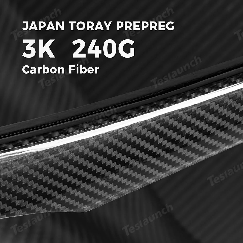 [Real Carbon Fiber] Door Trim Cover for Tesla Model Y Juniper 2025+ (4 Pcs) - T-Launch