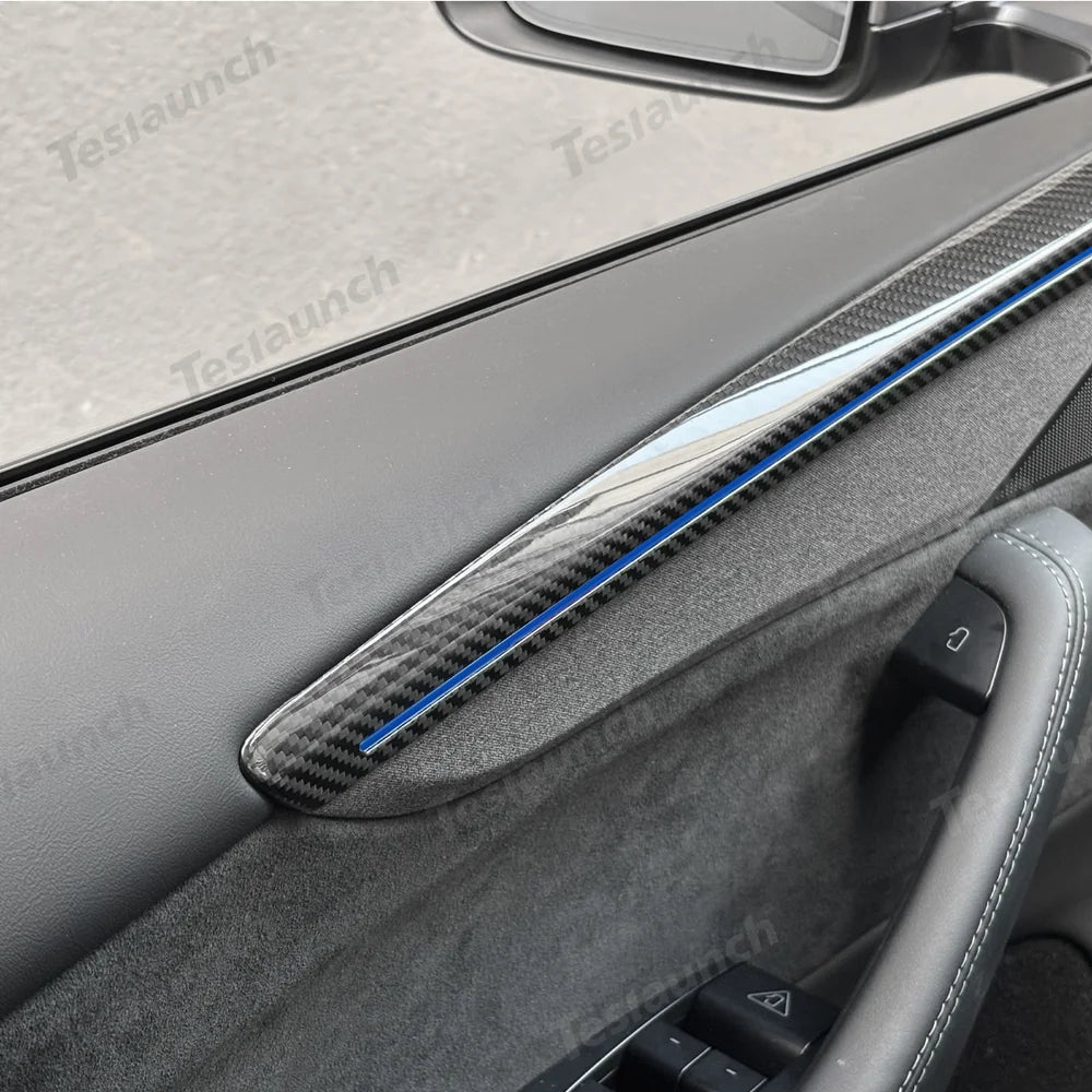 [Real Carbon Fiber] Door Trim Cover for Tesla Model Y Juniper 2025+ (4 Pcs) - T-Launch