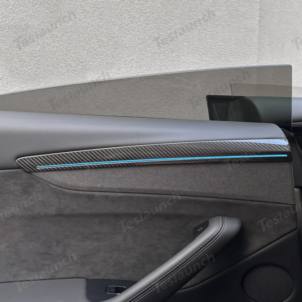 [Real Carbon Fiber] Door Trim Cover for Tesla Model Y Juniper 2025+ (4 Pcs) - T-Launch