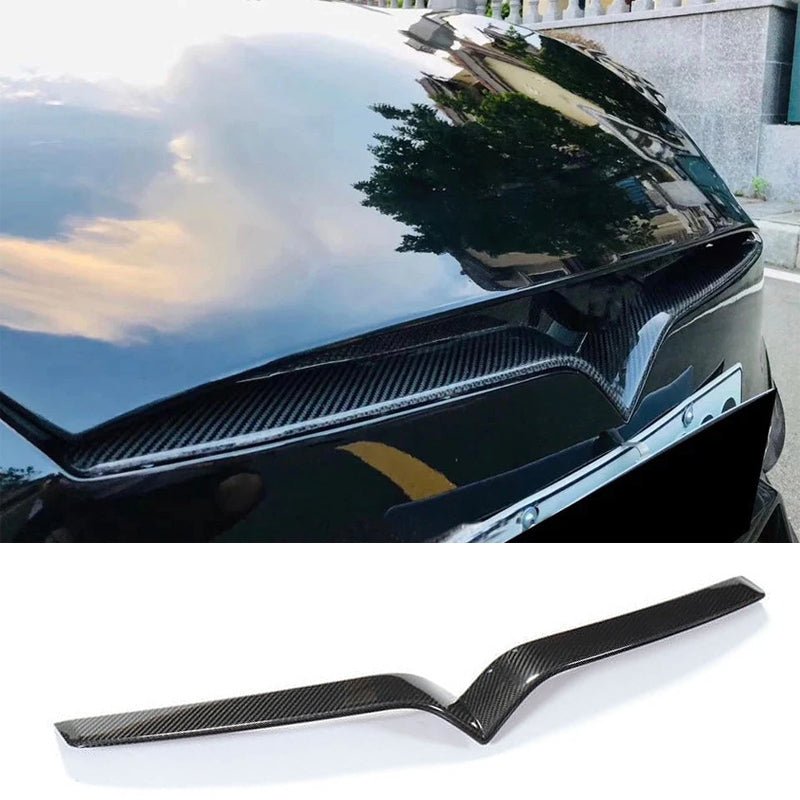 [Real Carbon Fiber] Front Center Grille Trim Strip For Model S 2016+ - T-Launch