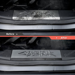 [Real Carbon Fiber] Front Door Sill Protector for Tesla Cybertruck (2 Pcs) - T-Launch