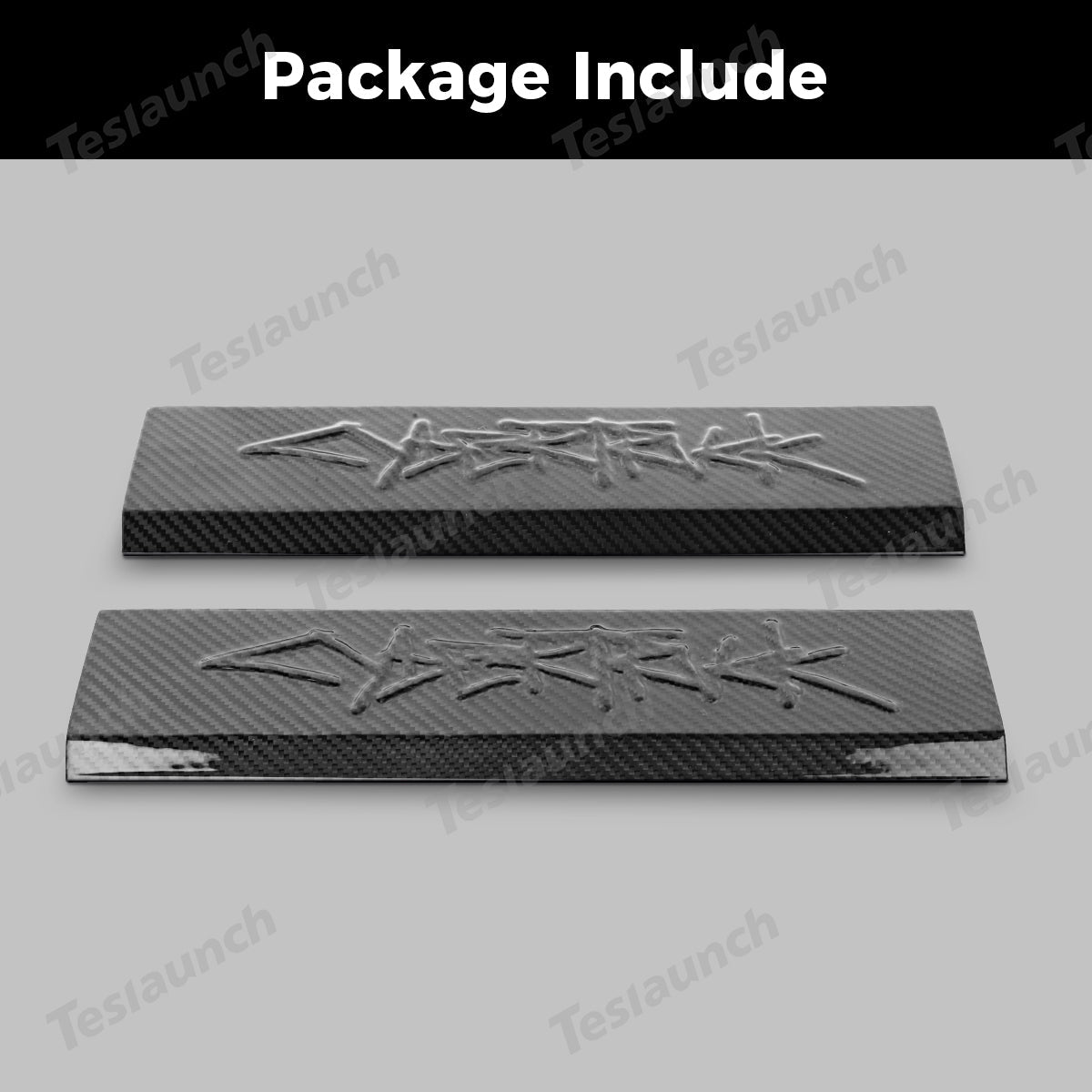 [Real Carbon Fiber] Front Door Sill Protector for Tesla Cybertruck (2 Pcs) - T-Launch