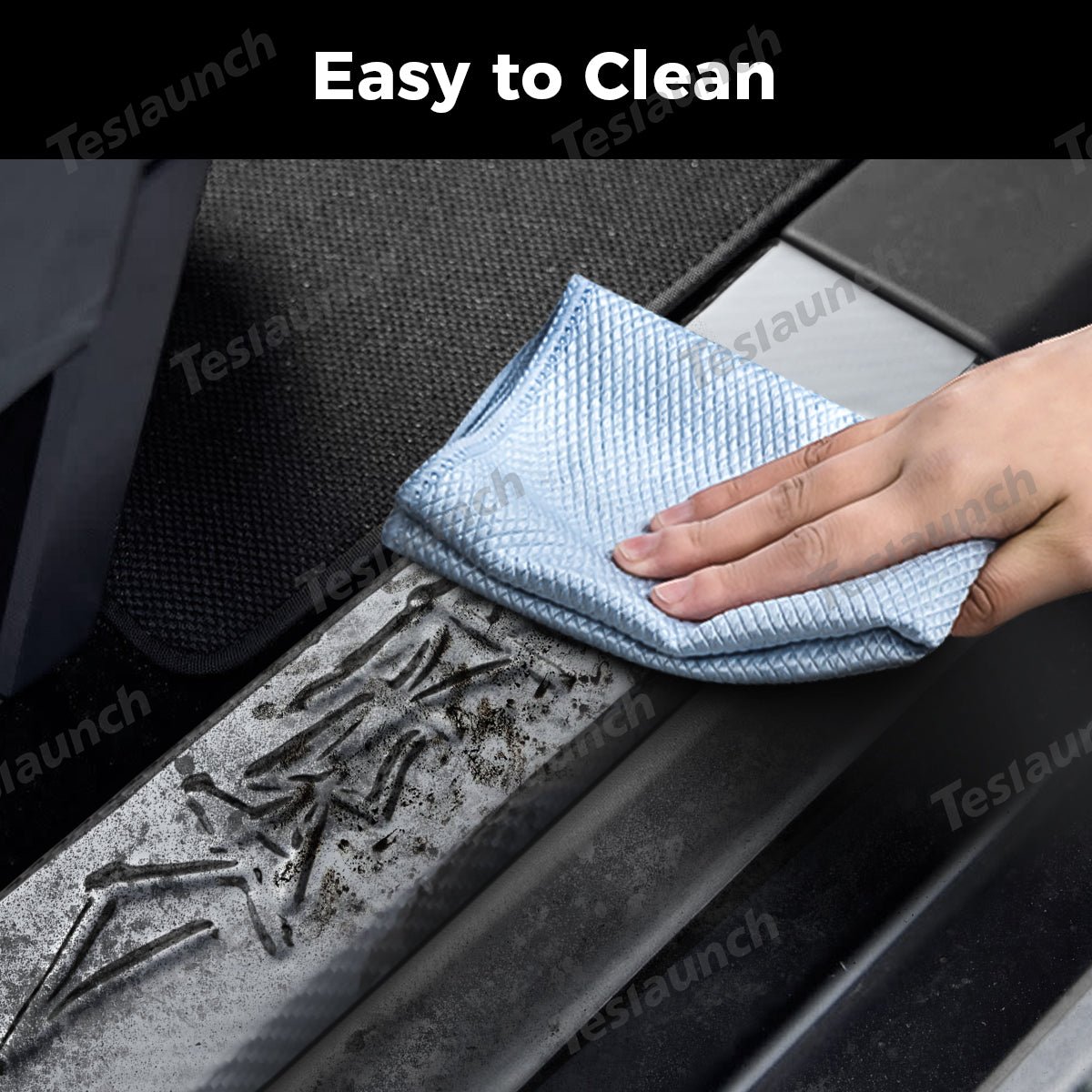 [Real Carbon Fiber] Front Door Sill Protector for Tesla Cybertruck (2 Pcs) - T-Launch