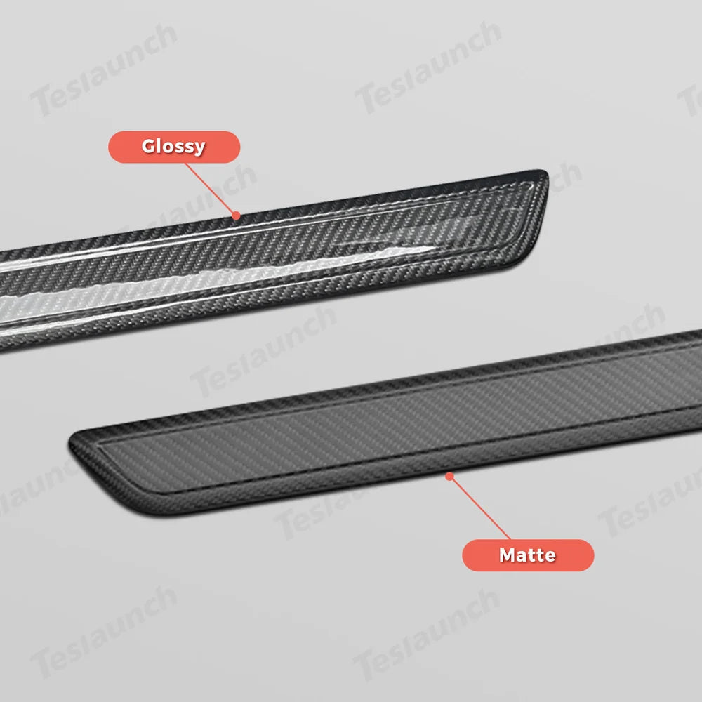 [Real Carbon Fiber] Front Door Sill Protectors for Tesla Model Y Juniper 2025+ (2PCS) - T-Launch